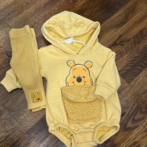 Disney Baby 0-3 month hoodie bubble legs Winnie the Pooh